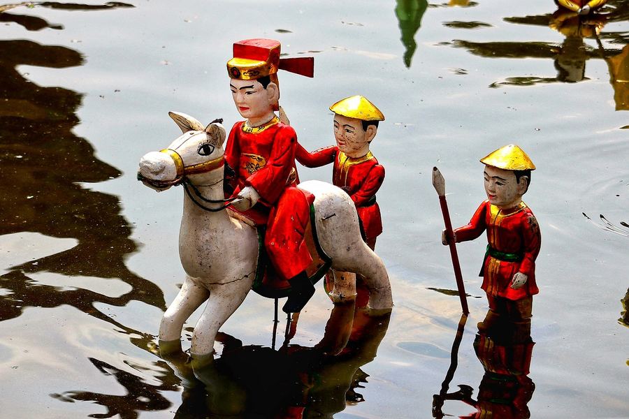 Traditional water puppet show in Hanoi, Vietnam